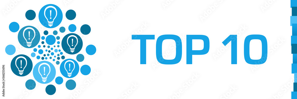 Top Ten Blue Dots Circular Bulbs Left Top Ten Blue Dots Circular Bulbs Left