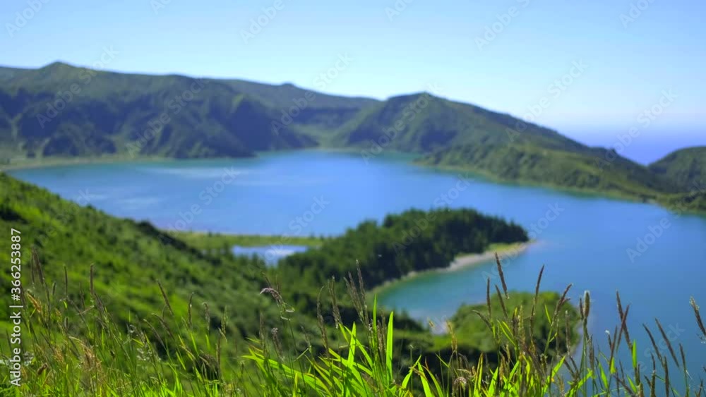 Scenic view over the Lagoa do Fogo (Fire Lagoon) Landscape View, São Miguel Island in The Azores. Portugal Scenic view over the Lagoa do Fogo (Fire Lagoon) Landscape View, São Miguel Island in The Azores. Portugal