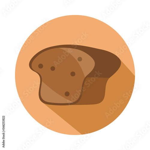 whole wheat bread menu bakery food product block and flat icon