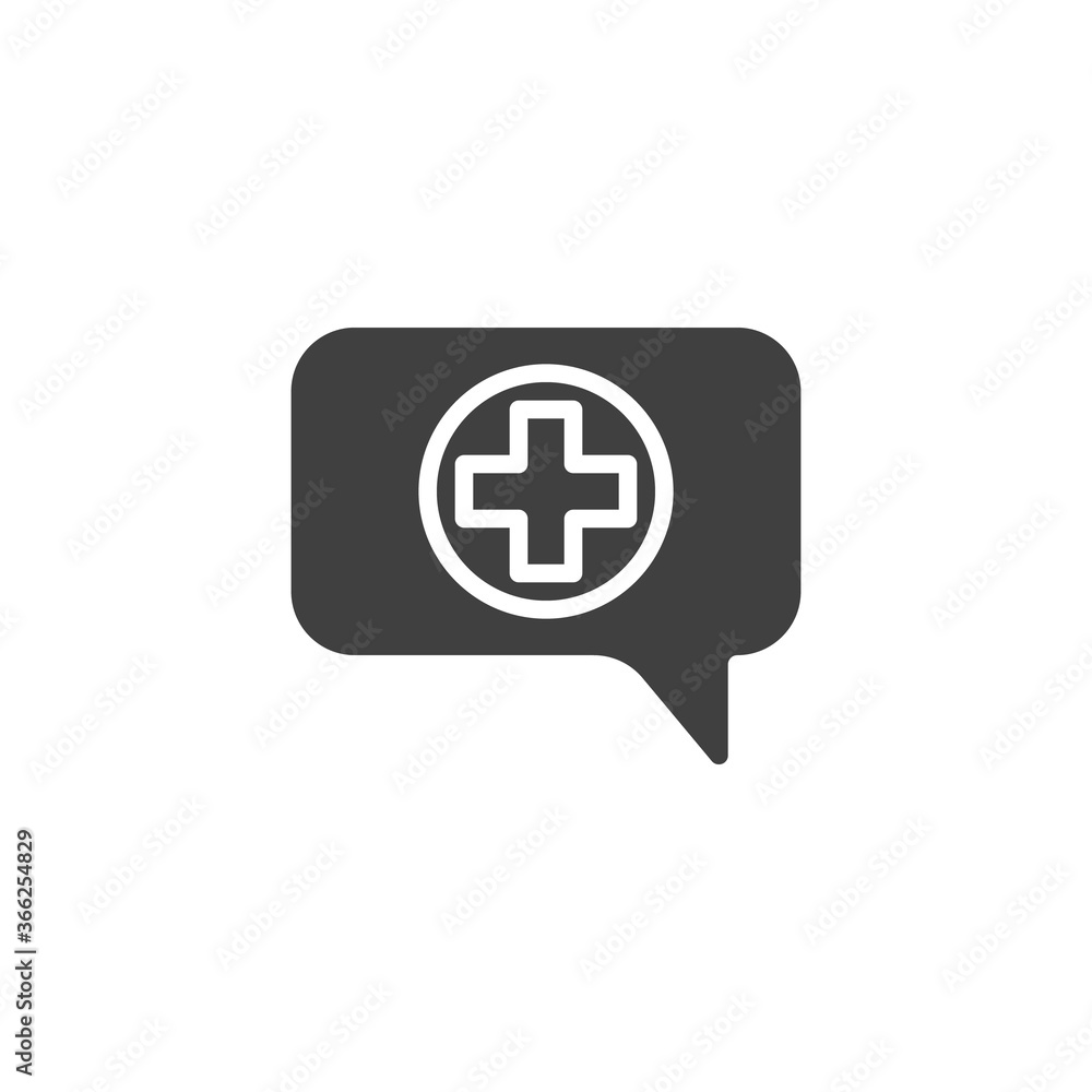 Medical assistance chat vector icon. filled flat sign for mobile concept and web design. Medical message glyph icon. Symbol, logo illustration. Vector graphics Medical assistance chat vector icon. filled flat sign for mobile concept and web design. Medical message glyph icon. Symbol, logo illustration. Vector graphics