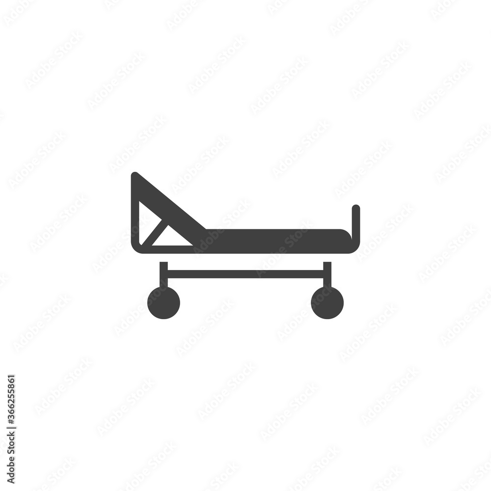 Stretcher vector icon. filled flat sign for mobile concept and web design. Hospital bed glyph icon. Symbol, logo illustration. Vector graphics Stretcher vector icon. filled flat sign for mobile concept and web design. Hospital bed glyph icon. Symbol, logo illustration. Vector graphics
