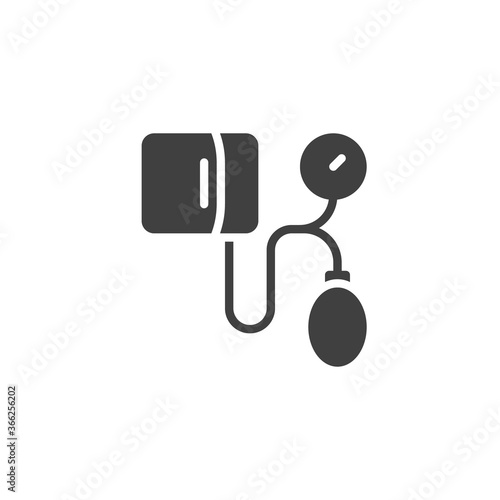 Medical tonometer vector icon. filled flat sign for mobile concept and web design. Blood pressure tonometer glyph icon. Symbol, logo illustration. Vector graphics