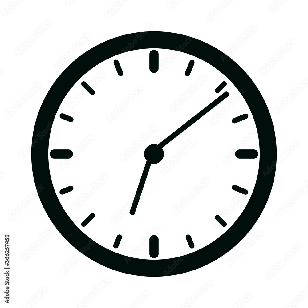 clock time minute isolated linear style icon clock time minute isolated linear style icon
