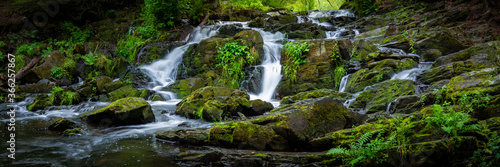 Wasserfall am Bach Selke im Harz im Sommer - Panorama photo