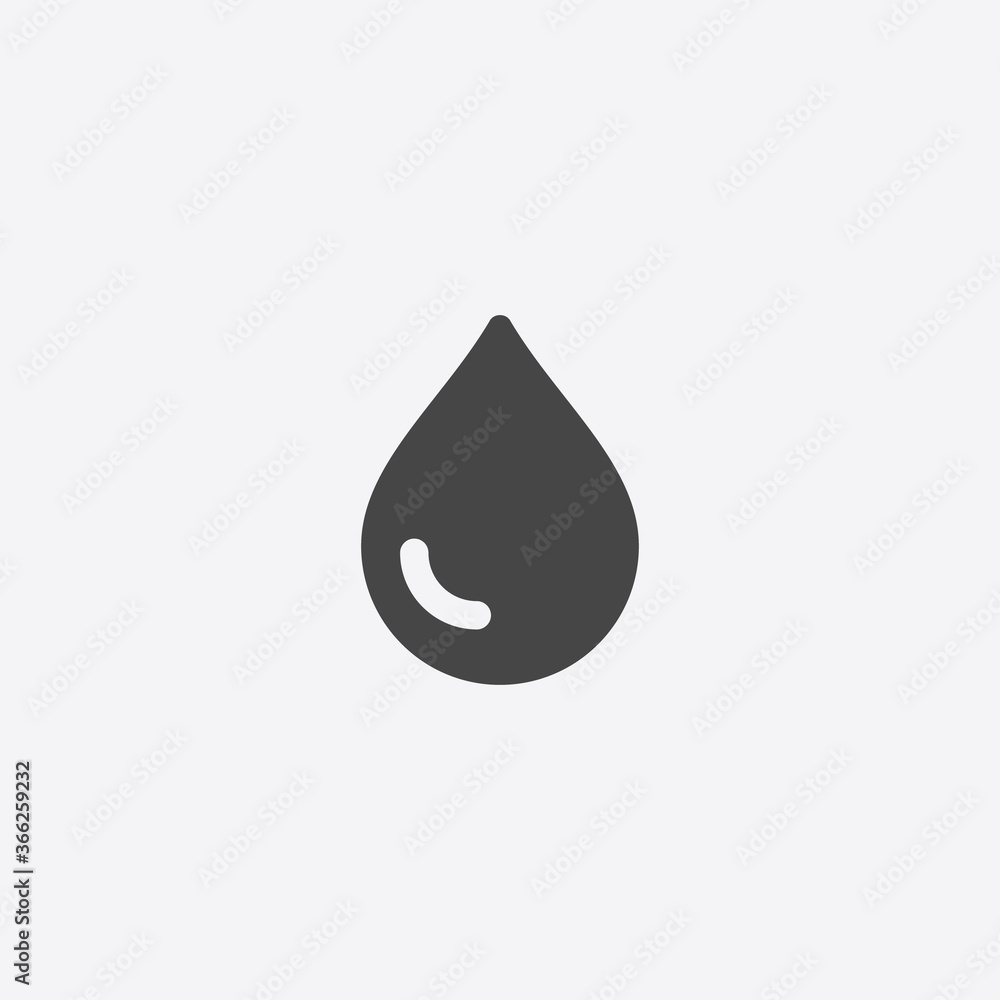 Drop icon, vector illustration. Flat design style Drop icon, vector illustration. Flat design style
