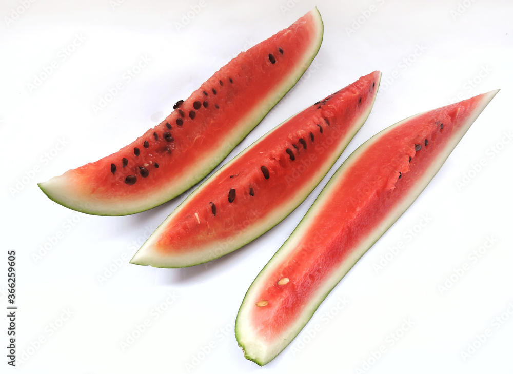 Pieces of watermelon in isolated background Pieces of watermelon in isolated background