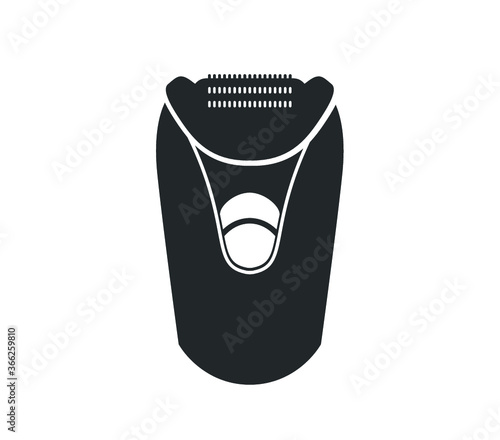 Depilator vector icon. Epilation vector. Epilator machine icon. 