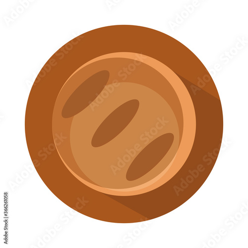 bread pita menu bakery food product block and flat icon