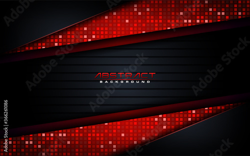 Digital modern dark and red with futuristic shape background.