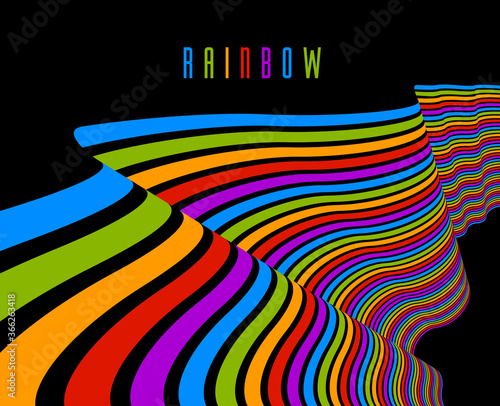 Geometric backgrounds with minimal parallel 3D lines vector abstract illustration, dimensional design cool element, funky style layout for ads posters banners and covers.