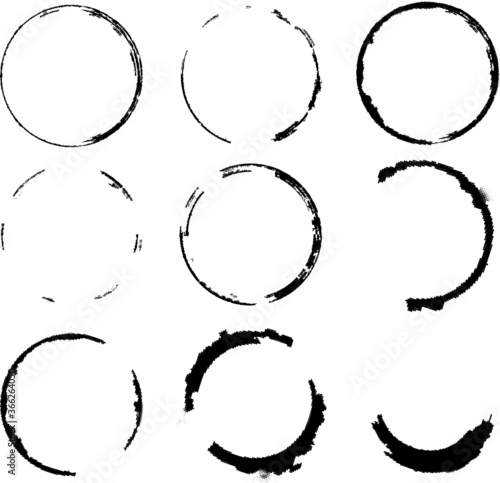 Circle border frame collection . vector