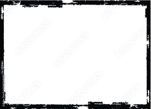 Set of Grunge Black and White Frames . textured rectangles for image