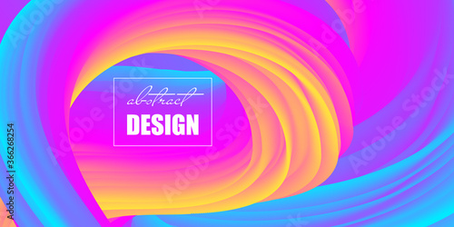 Colorful abstract background with futuristic gradient waves. Trendy illustration for business poster, web banner, landing page or cover