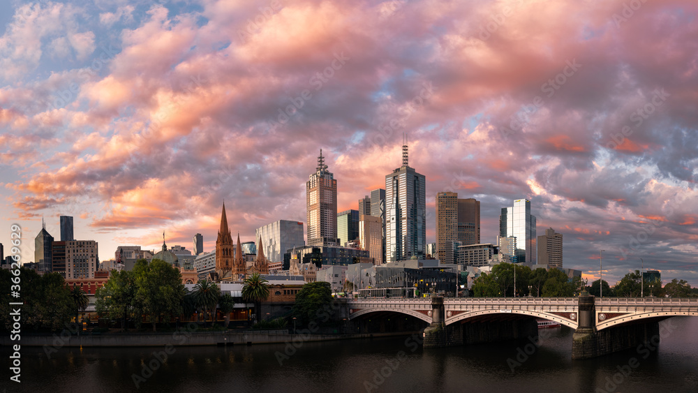 Naklejka premium Melbourne at sunrise
