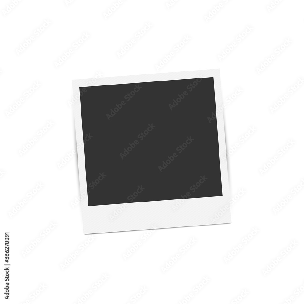 Realistic retro photo frame isolated on white background. Vector illustration Realistic retro photo frame isolated on white background. Vector illustration
