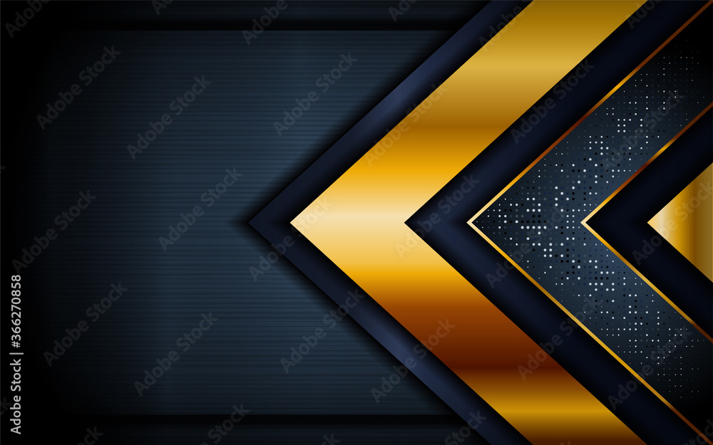 Luxury dark grey background with golden lines composition. Graphic design element. Luxury dark grey background with golden lines composition. Graphic design element.