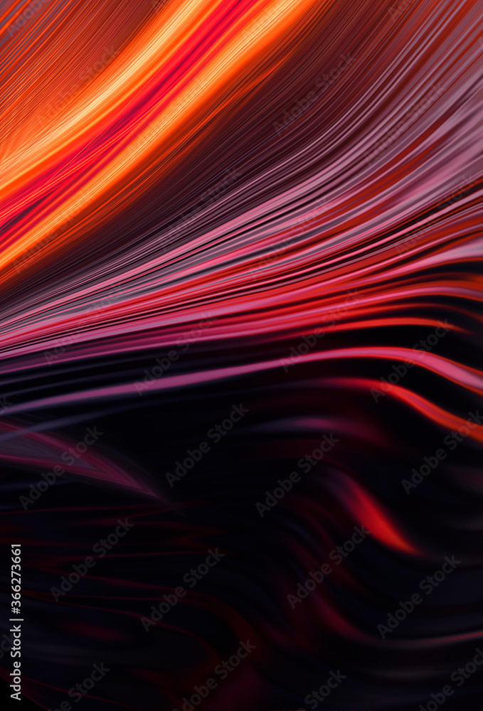 Liquid background. Dark abstraction with bright accents lines, neon light, smooth dynamic abstract neon waves. Reflection in water. 3d illustration. Liquid background. Dark abstraction with bright accents lines, neon light, smooth dynamic abstract neon waves. Reflection in water. 3d illustration.