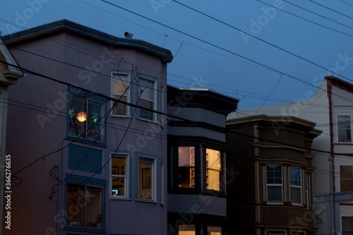 Canvas Print street in the night