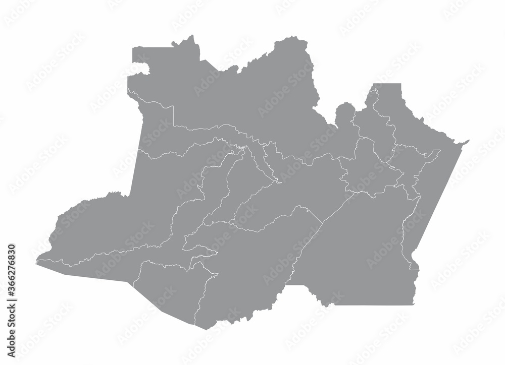 Amazonas State regions map