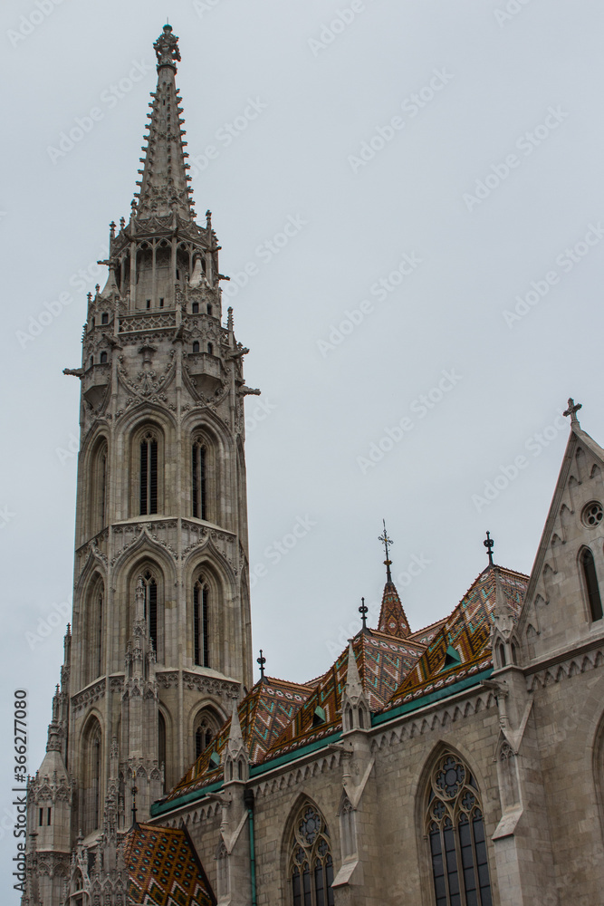 View of the Church of St. Matthias in Budapest. Hungary