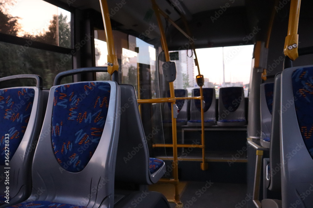 bus salon interior with seats and doors bus salon interior with seats and doors