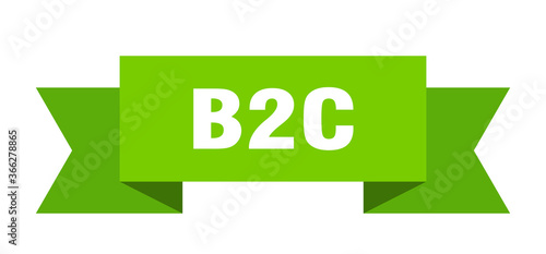 b2c ribbon. b2c paper band banner sign