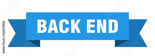 back end ribbon. back end paper band banner sign