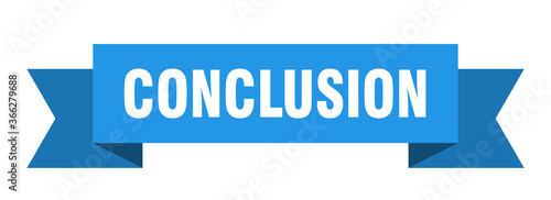conclusion ribbon. conclusion paper band banner sign