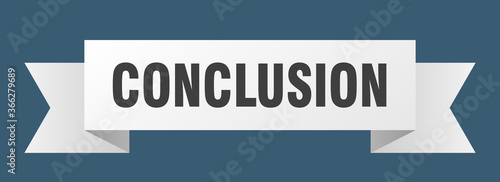 conclusion ribbon. conclusion paper band banner sign
