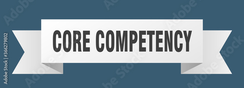core competency ribbon. core competency paper band banner sign