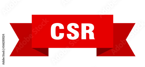 csr ribbon. csr paper band banner sign