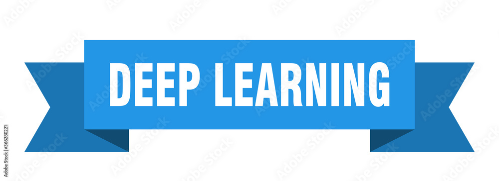 deep learning ribbon. deep learning paper band banner sign deep learning ribbon. deep learning paper band banner sign
