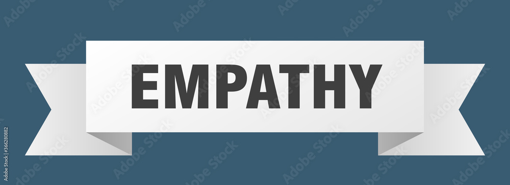 empathy ribbon. empathy paper band banner sign empathy ribbon. empathy paper band banner sign