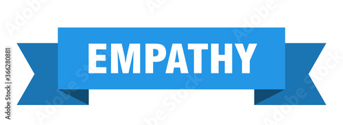 empathy ribbon. empathy paper band banner sign