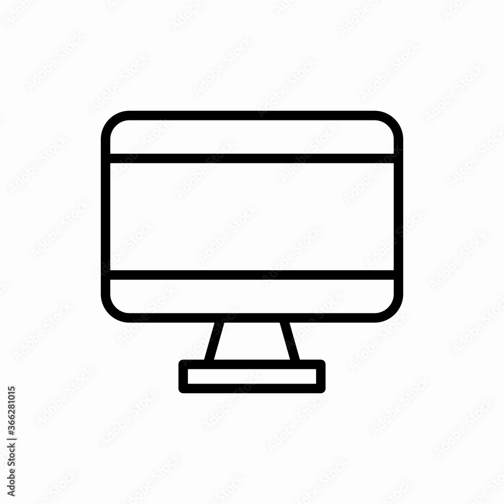 Outline monitor icon.Monitor vector illustration. Symbol for web and mobile Outline monitor icon.Monitor vector illustration. Symbol for web and mobile