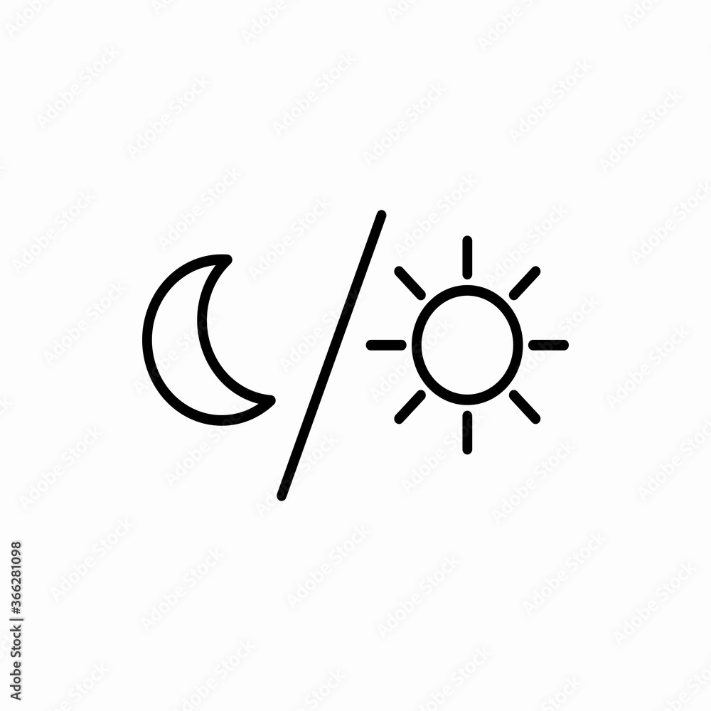 Outline moon and sun icon.Moon and sun vector illustration. Symbol for web and mobile Outline moon and sun icon.Moon and sun vector illustration. Symbol for web and mobile