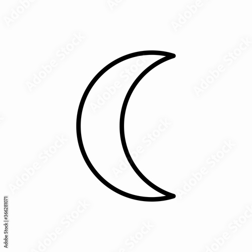 Outline moon icon.Moon vector illustration. Symbol for web and mobile