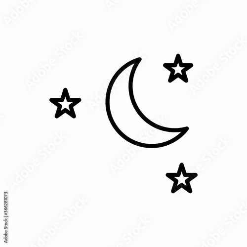 Outline moon icon.Moon vector illustration. Symbol for web and mobile