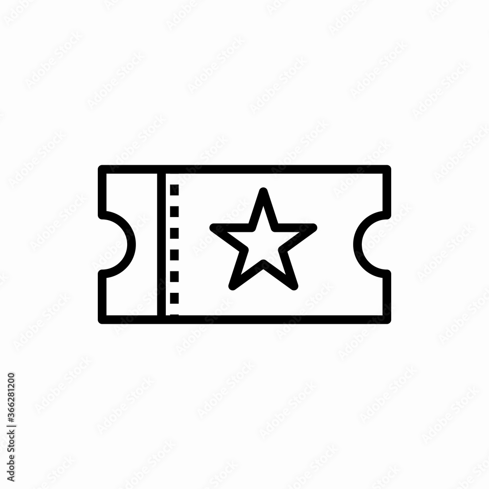 Outline movie ticket icon.Movie ticket vector illustration. Symbol for web and mobile Outline movie ticket icon.Movie ticket vector illustration. Symbol for web and mobile
