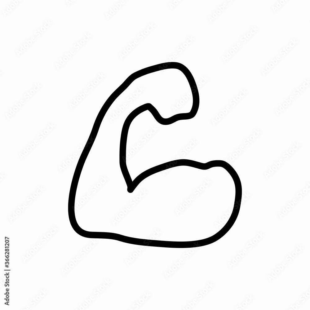 Outline muscle icon.Muscle vector illustration. Symbol for web and mobile Outline muscle icon.Muscle vector illustration. Symbol for web and mobile