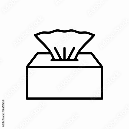 Outline napkin box icon.Napkin box vector illustration. Symbol for web and mobile
