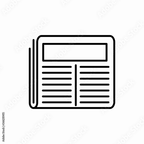 Outline newspaper icon.Newspaper vector illustration. Symbol for web and mobile