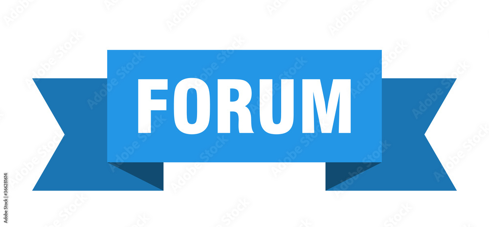 forum ribbon. forum paper band banner sign forum ribbon. forum paper band banner sign