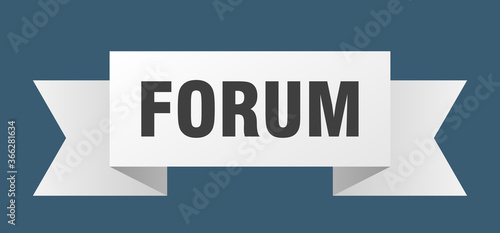 forum ribbon. forum paper band banner sign