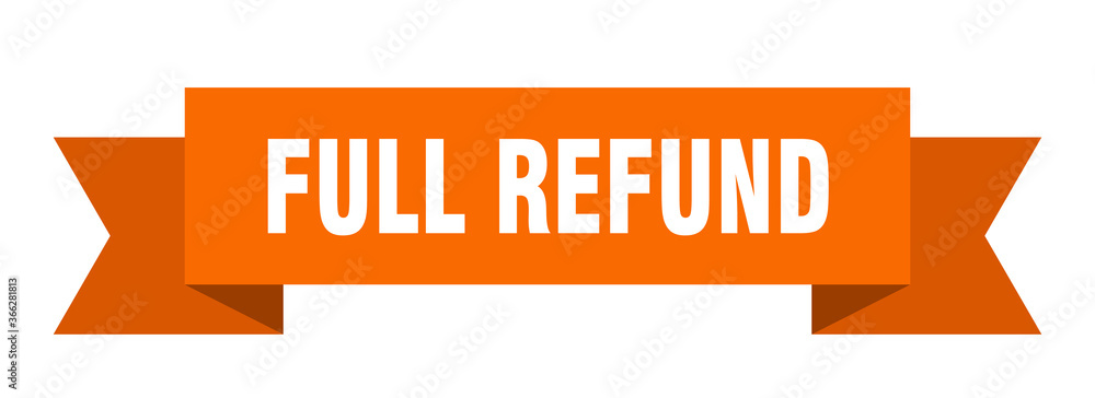 full refund ribbon. full refund paper band banner sign full refund ribbon. full refund paper band banner sign