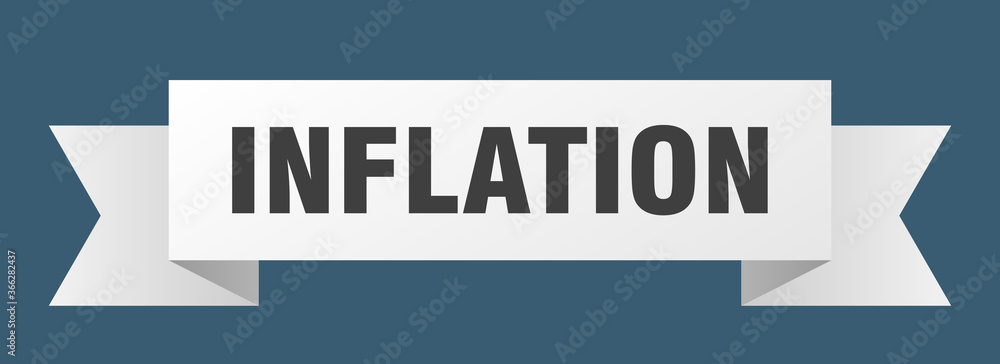 inflation ribbon. inflation paper band banner sign