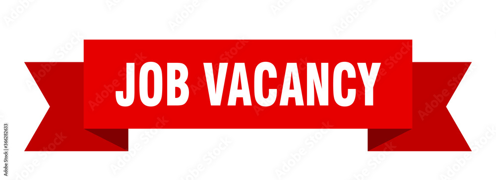 job vacancy ribbon. job vacancy paper band banner sign job vacancy ribbon. job vacancy paper band banner sign