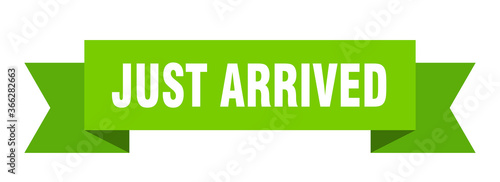 just arrived ribbon. just arrived paper band banner sign