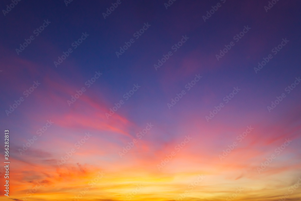 sunset sky background in the evening 