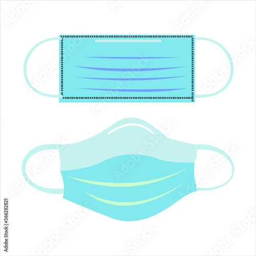 breathing medical respiratory mask. Hospital or pollution protect face masking.